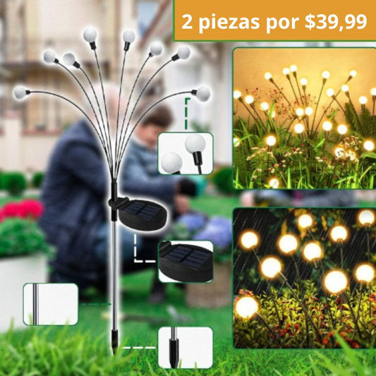 Luces de jardín alimentadas por energía solar (2 piezas)