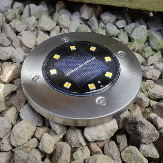 Luces solares para jardín de 8 ledes (2 piezas por $ 1,189.00 MXN )