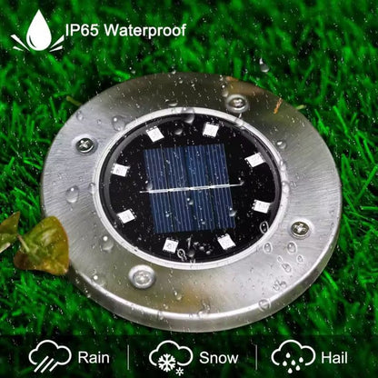 Luces solares para jardín de 8 ledes (2 piezas por $ 1,189.00 MXN )