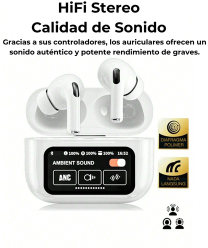 Airpods PRO con pantalla y Cancelación de Ruido